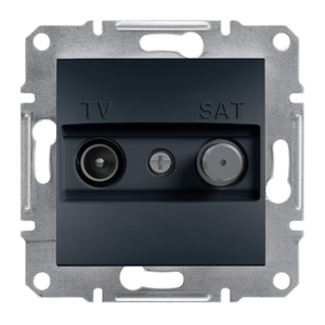Розетка TV-SAT оконечная (1 dB) антрацит ASFORA Schneider Electric